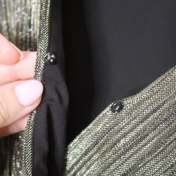 If By Sea Romper Size Large Black Gold Metallic‎ Rave Disco Nightclub Going Out - Picture 7 of 7
